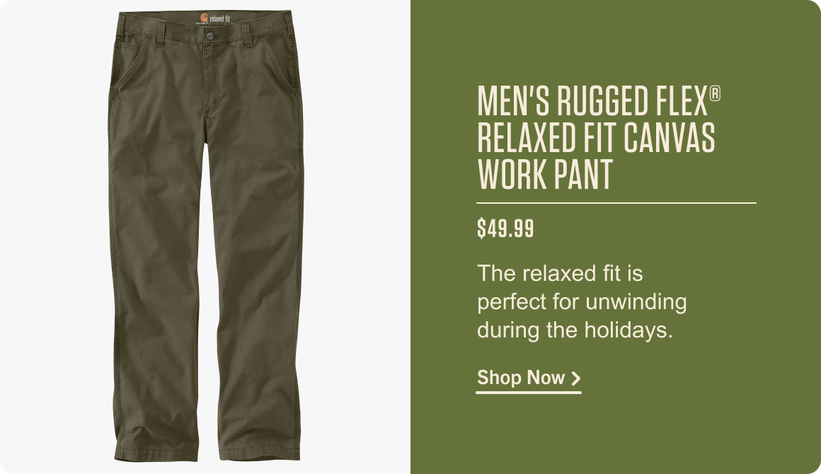 MEN'S RUGGED FLEX® RELAXED FIT CANVAS WORK PANT