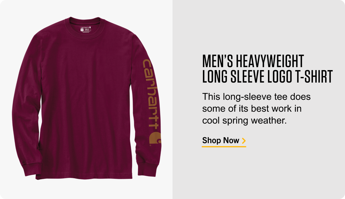 MEN'S HEAVYWEIGHT LONG SLEEVE LOGO T-SHIRT