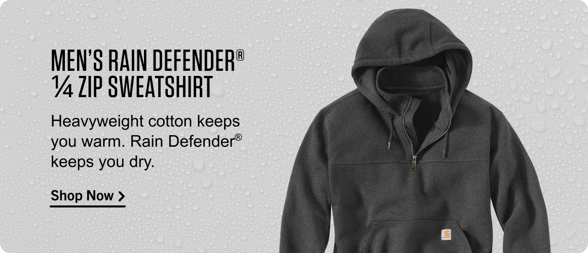 MEN'S RAIN DEFENDER® ¼ ZIP SWEATSHIRT
