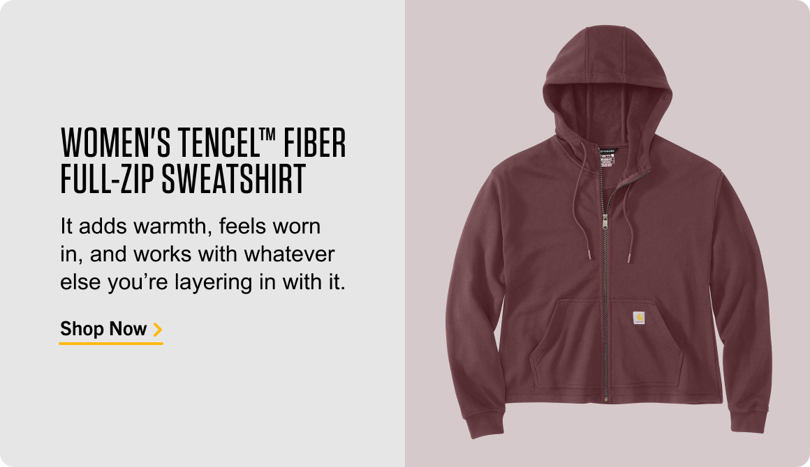 WOMEN'S TENCEL™ FIBER FULL-ZIP SWEATSHIRT