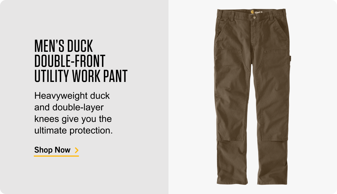 MEN'S DUCK DOUBLE-FRONT UTILITY WORK PANT