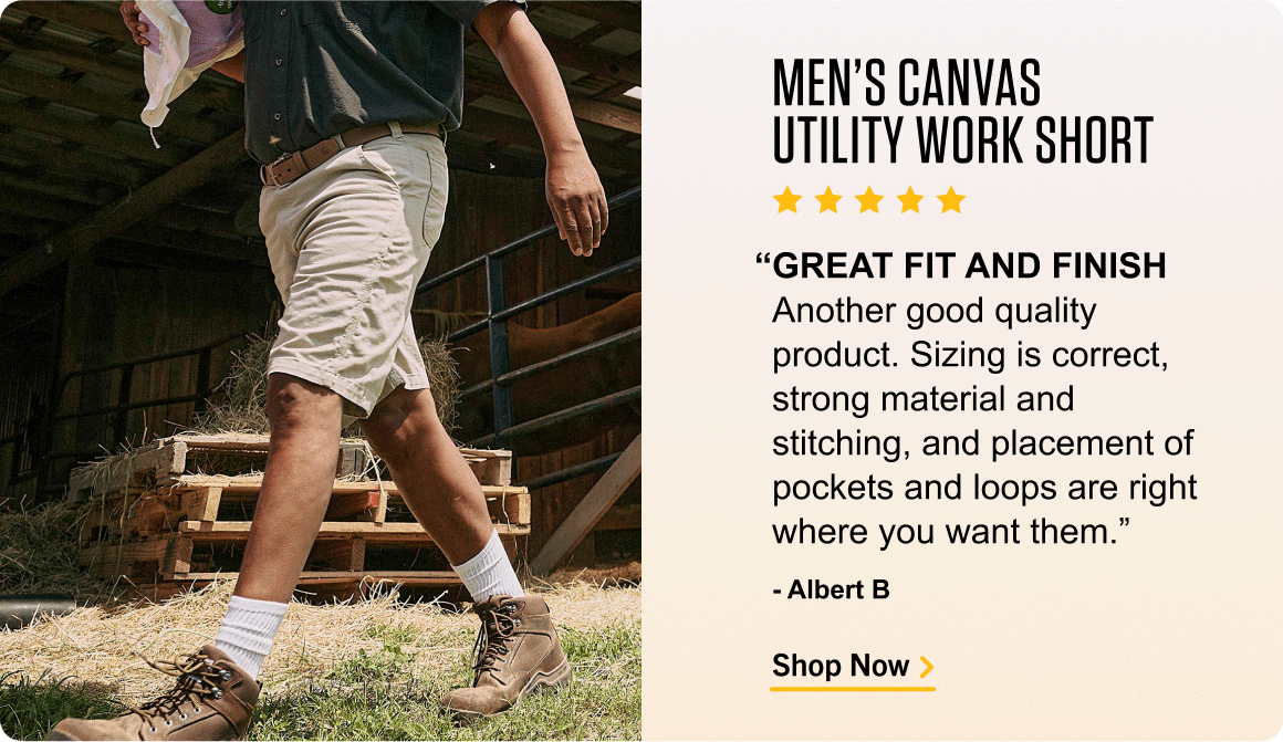 MEN'S CANVAS UTILITY WORK SHORT