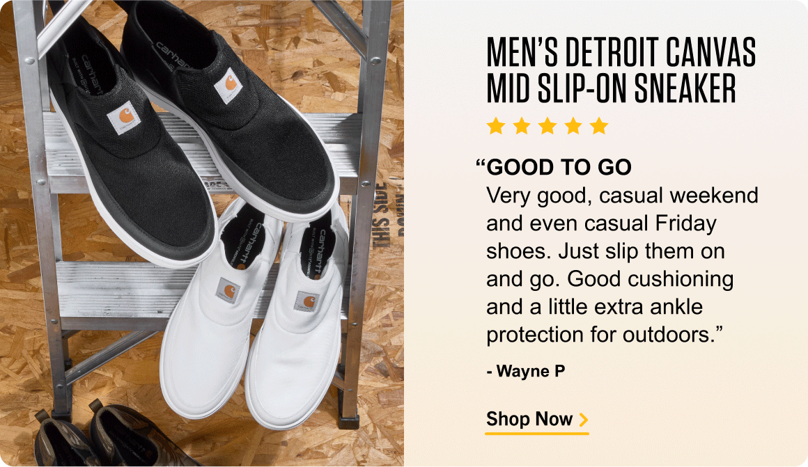MEN'S DETROIT CANVAS MID SLIP-ON SNEAKER