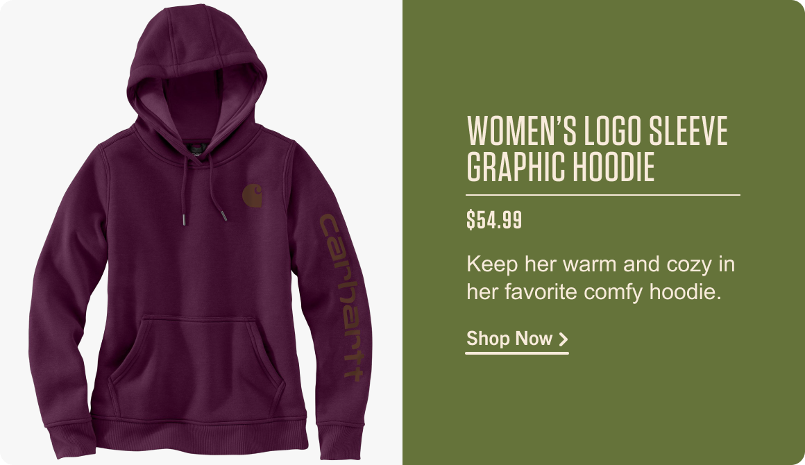 WOMEN’S LOGO SLEEVE GRAPHIC HOODIE