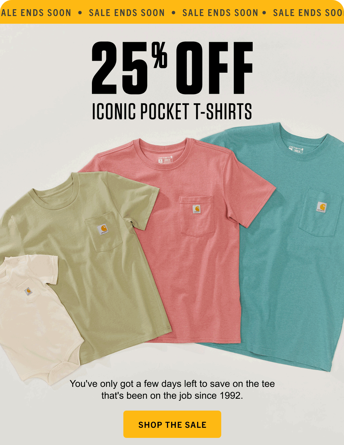 25% OFF ICONIC POCKET T-SHIRTS
