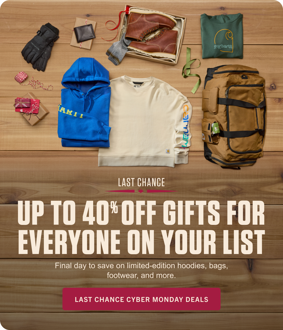 LAST CHANCE UP TO 40% OFF GIFTS FOR EVERYONE ON YOUR LIST