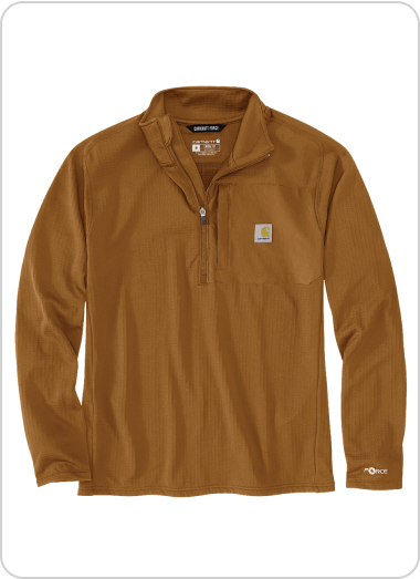 CARHARTT FORCE® MOCK NECK HALF-ZIP T-SHIRT