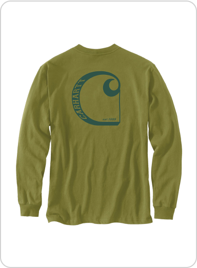 POCKET C LONG-SLEEVE GRAPHIC T-SHIRT