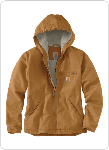 WOMEN'S WASHED DUCK SHERPA LINED JACKET