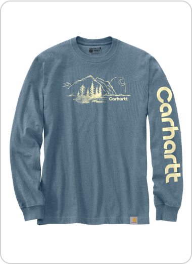 LONG-SLEEVE MOUNTAIN GRAPHIC T-SHIRT