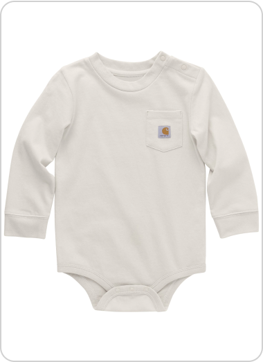 KIDS' LONG-SLEEVE POCKET BODYSUIT