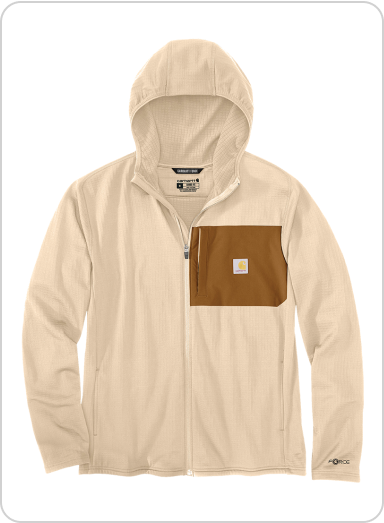 CARHARTT FORCE® FULL-ZIP LONG-SLEEVE HOODED T-SHIRT