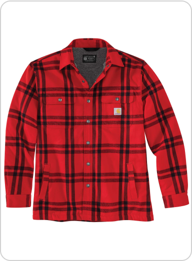 MEN'S SHERPA-LINED FLANNEL SHIRT JAC