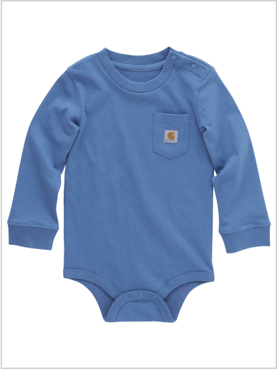 KIDS' LONG-SLEEVE POCKET BODYSUIT