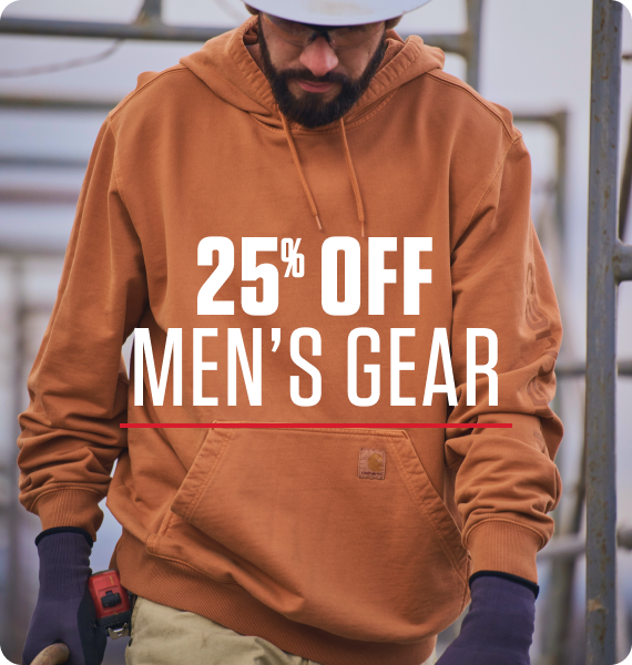 25% OFF MEN'S GEAR