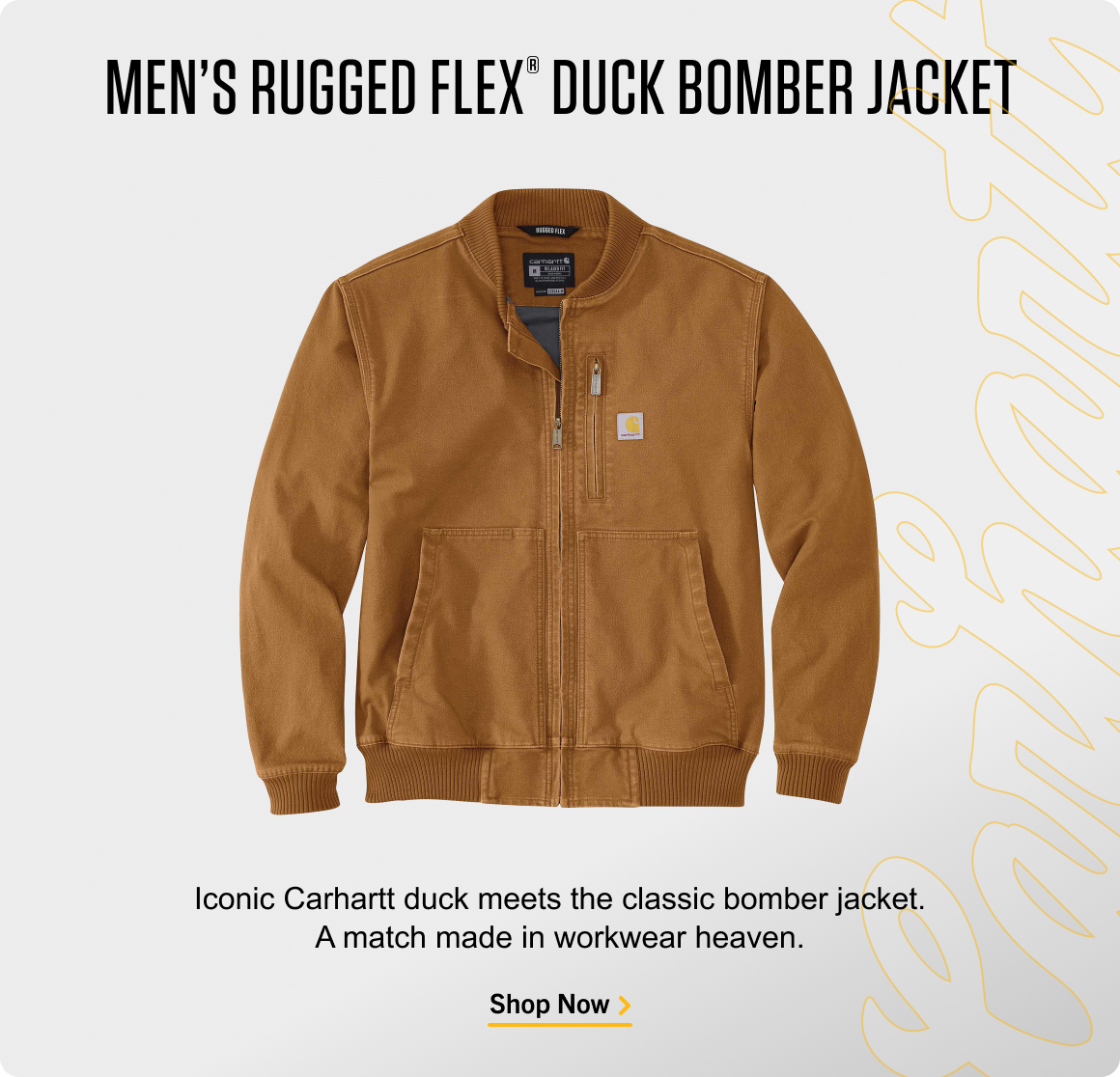 MEN’S RUGGED FLEX® DUCK BOMBER JACKET