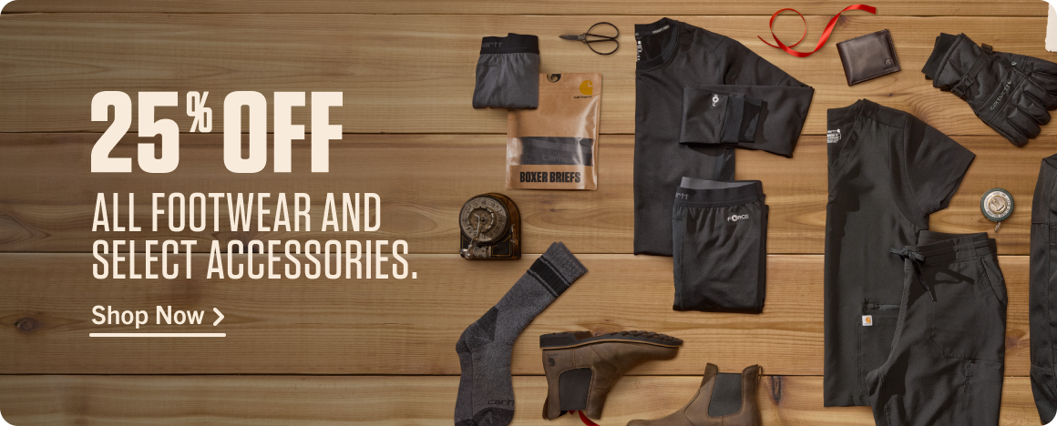 25% OFF ALL FOOTWEAR AND SELECT ACCESSORIES.