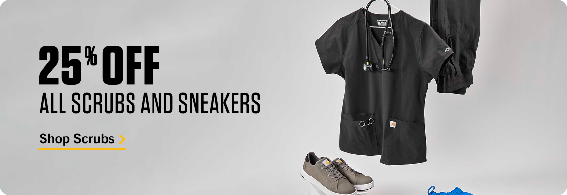 25% OFF ALL SCRUBS AND SNEAKERS