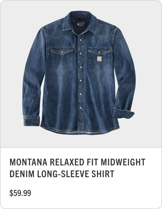 MONTANA RELAXED FIT MIDWEIGHT DENIM LONG-SLEEVE SHIRT