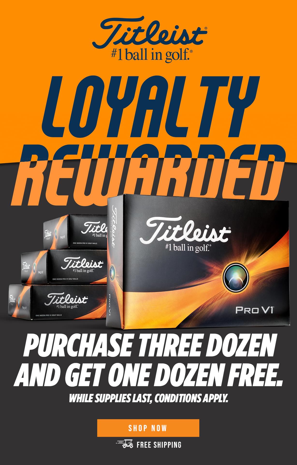 Titleist Loyalty Rewarded | Buy 3, Get 1 FREE