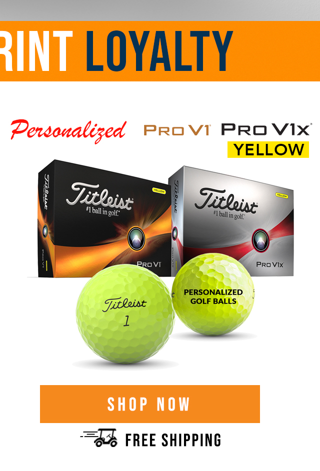 Titleist Pro V1 & V1x Yellow Personalized | Buy 3, Get 1 Free