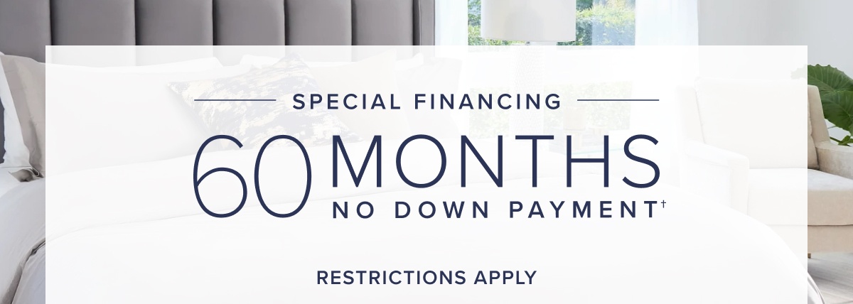 Special financing 60 months no down payment
