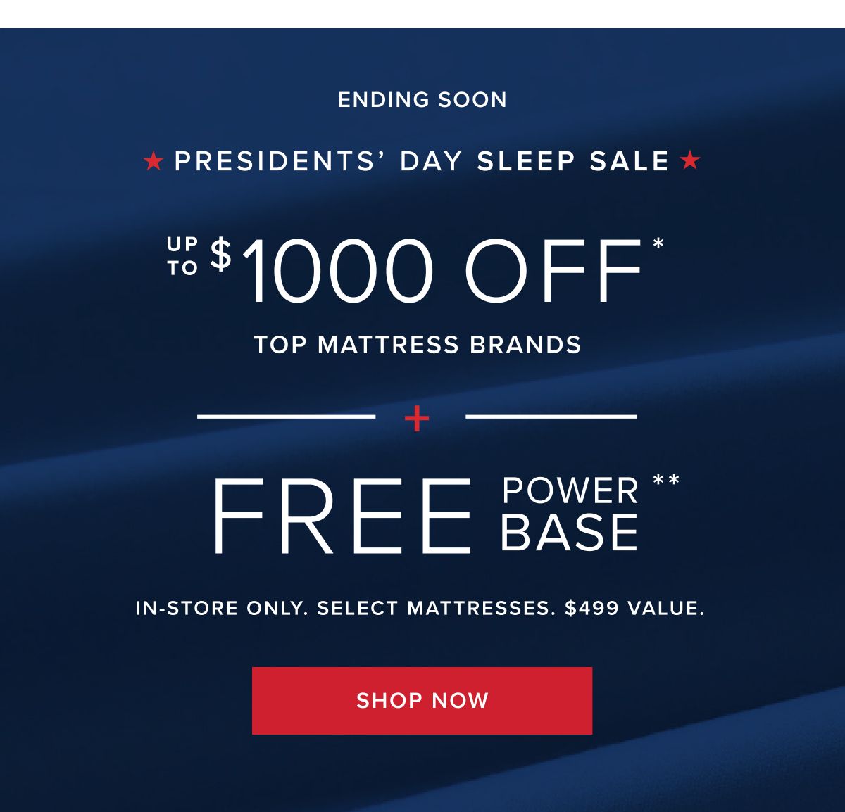Presidents' Day Sleep Sale Shop Now