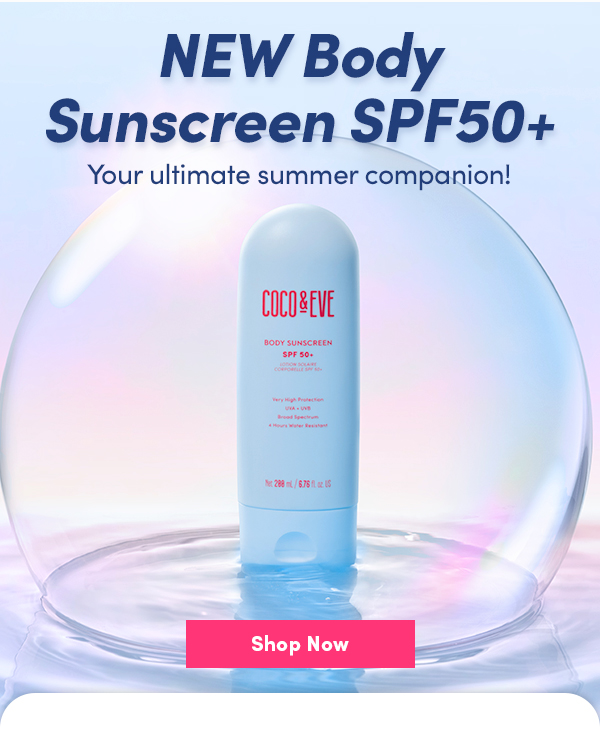 NEW! Weightless Body Sunscreen SPF50+ Coco And Eve