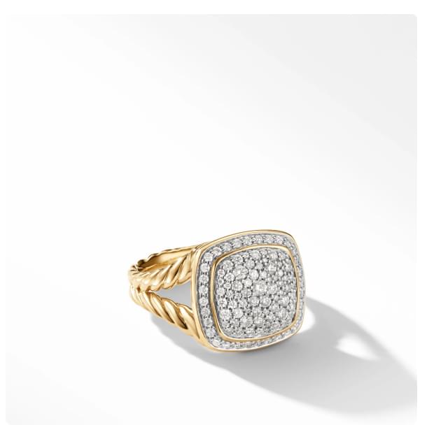 Albion® Ring in 18K Yellow Gold with Pavé Diamonds