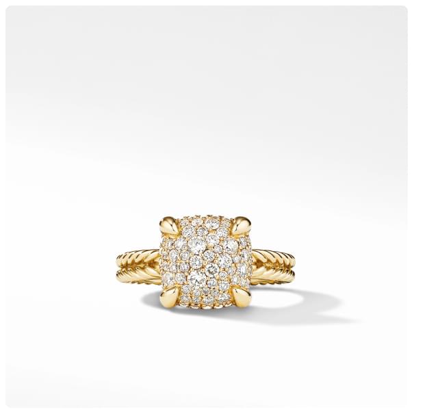 Chatelaine® Ring in 18K Yellow Gold with Full Pavé Diamonds