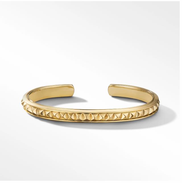 PYRAMID CUFF BRACELET IN 18K YELLOW GOLD