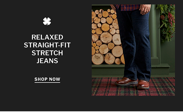 RELAXED STRAIGHT-FIT STRETCH JEANS - SHOP NOW