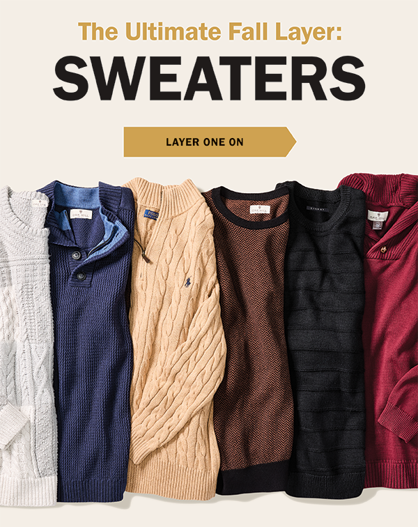 The Ultimate Fall Layer: SWEATERS. LAYER ONE ON