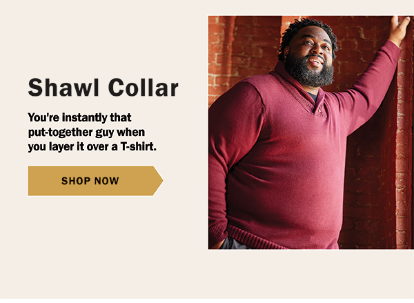 Shawl Collar - You're instantly that put-together guy when you layer it over a T-shirt. SHOP NOW