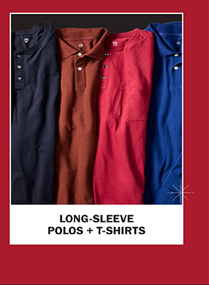 Long-Sleeve Polos and T-Shirts