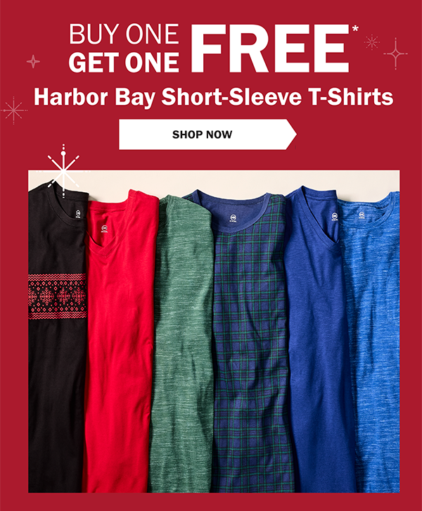 BUY ONE GET ONE FREE* Harbor Bay Short-Sleeve T-Shirts - SHOP NOW