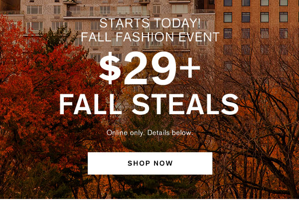 Shop Women's $29+ Fall Steals