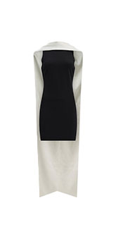 Shop Womens Color Block Satin Cape Open Back Mini Dress