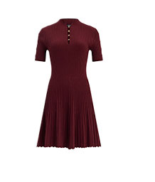 Shop Womens Mock Neck Novelty Hardware Keyhole Pleated Mini Sweater Dress