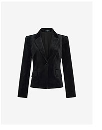 Velvet One Button Blazer