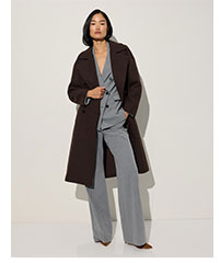 Shop Womens Wool-Blend Double Breasted Belted Coat