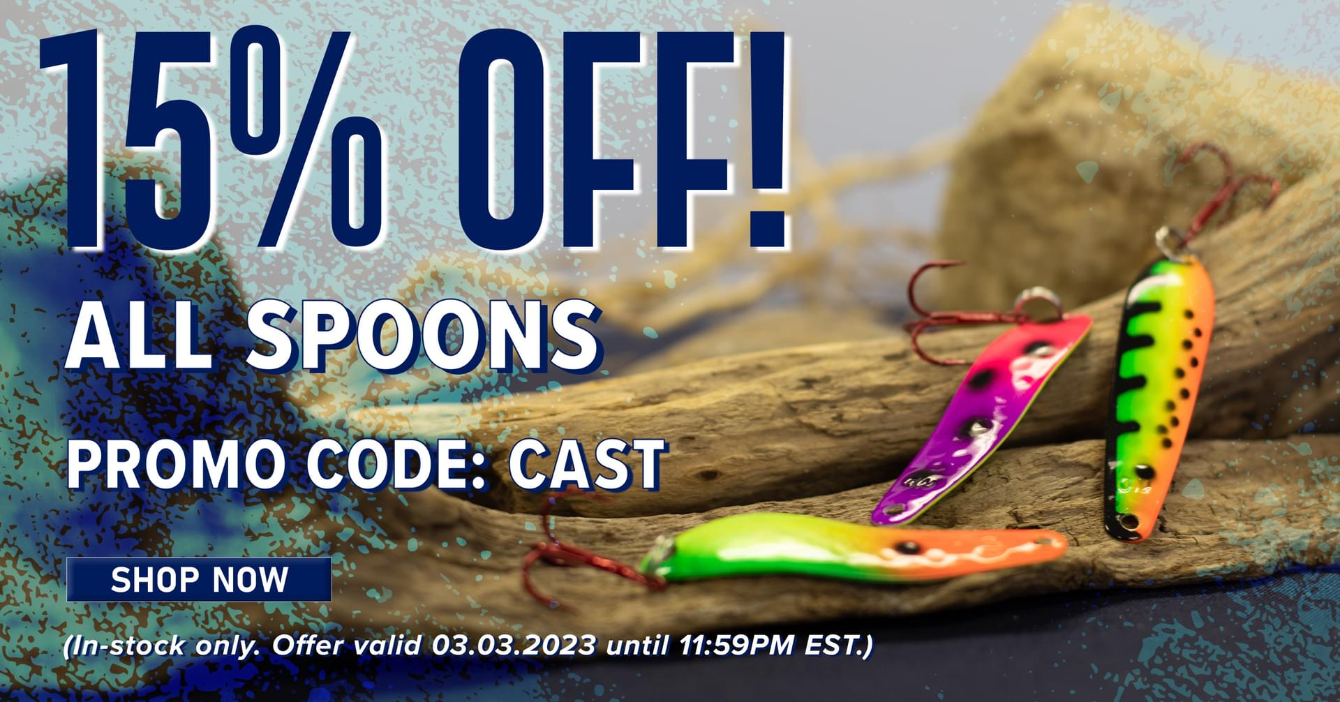 15% OFF! All Spoons Promo Code: CAST Shop Now (In-stock only. Offer valid 03.03.2023 until 11:59PM EST.)