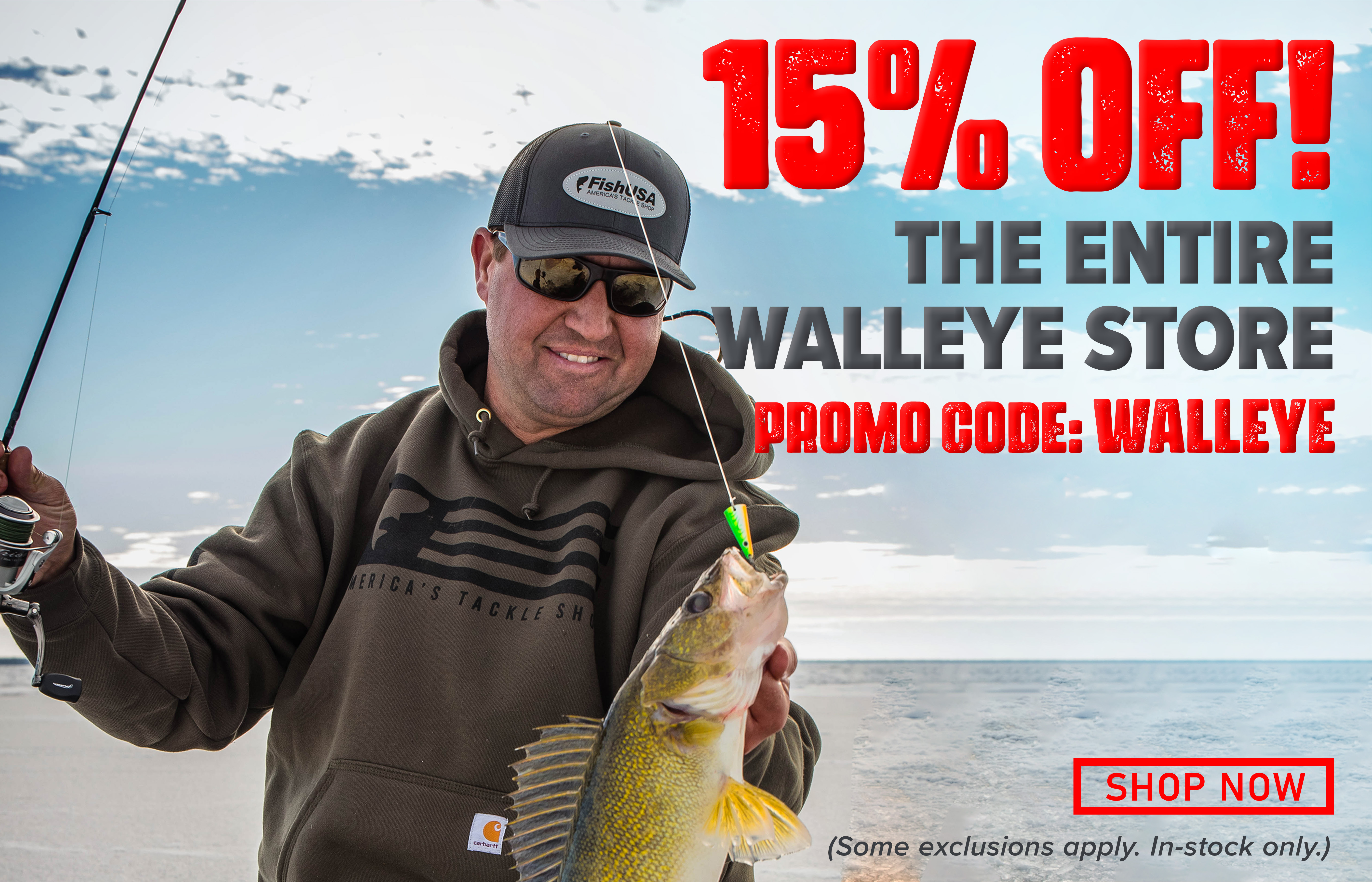 15% Off! The Entire Walleye Store Promo Code: WALLEYE Shop Now (Some exclusions apply. In-stock only.)