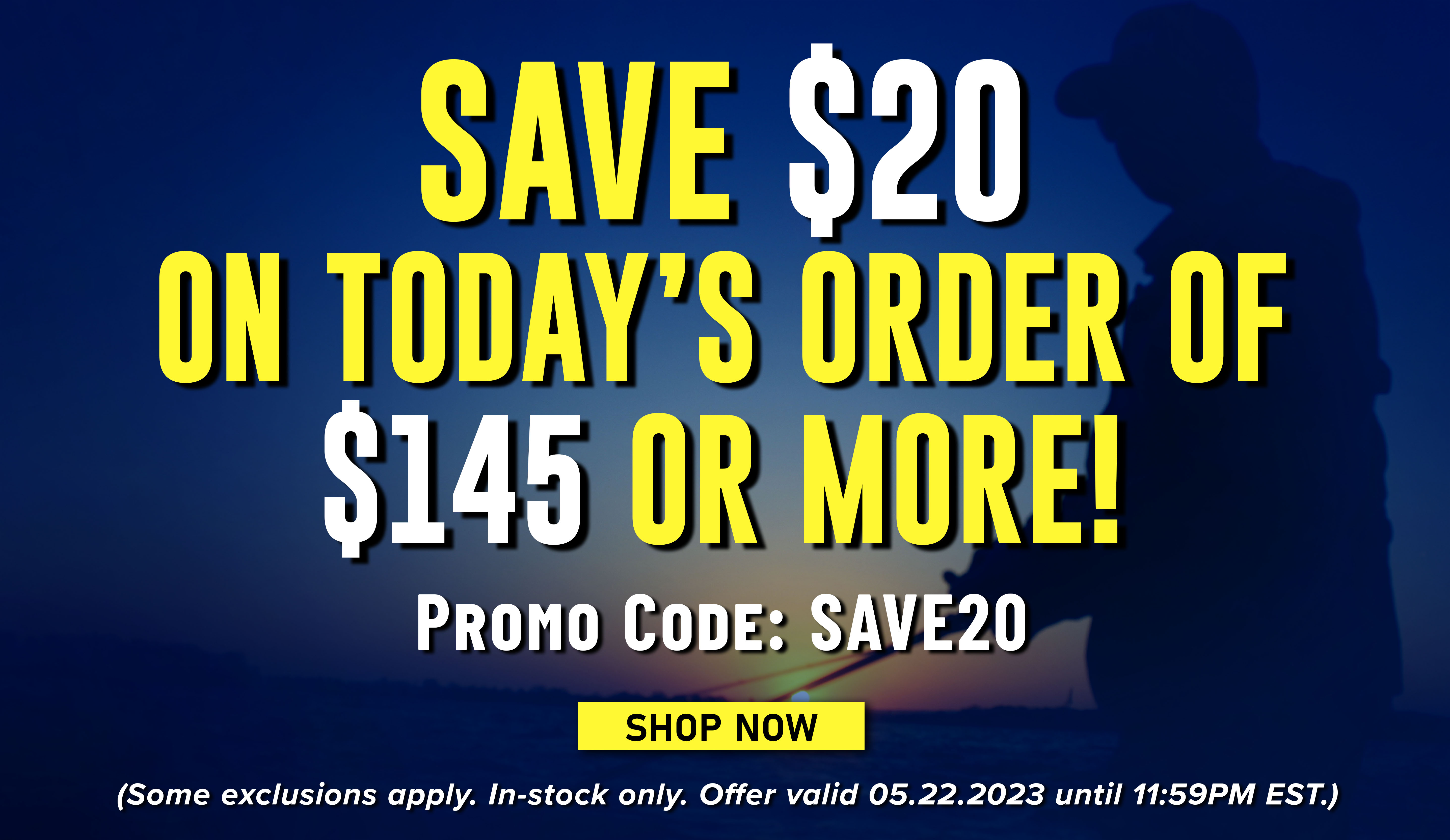 Save $20 On Today's order of $145 or More! Promo Code: SAVE20 Shop Now (Some exclusions apply. In-stock only. Offer valid 05.22.2023 until 11:59PM EST.)