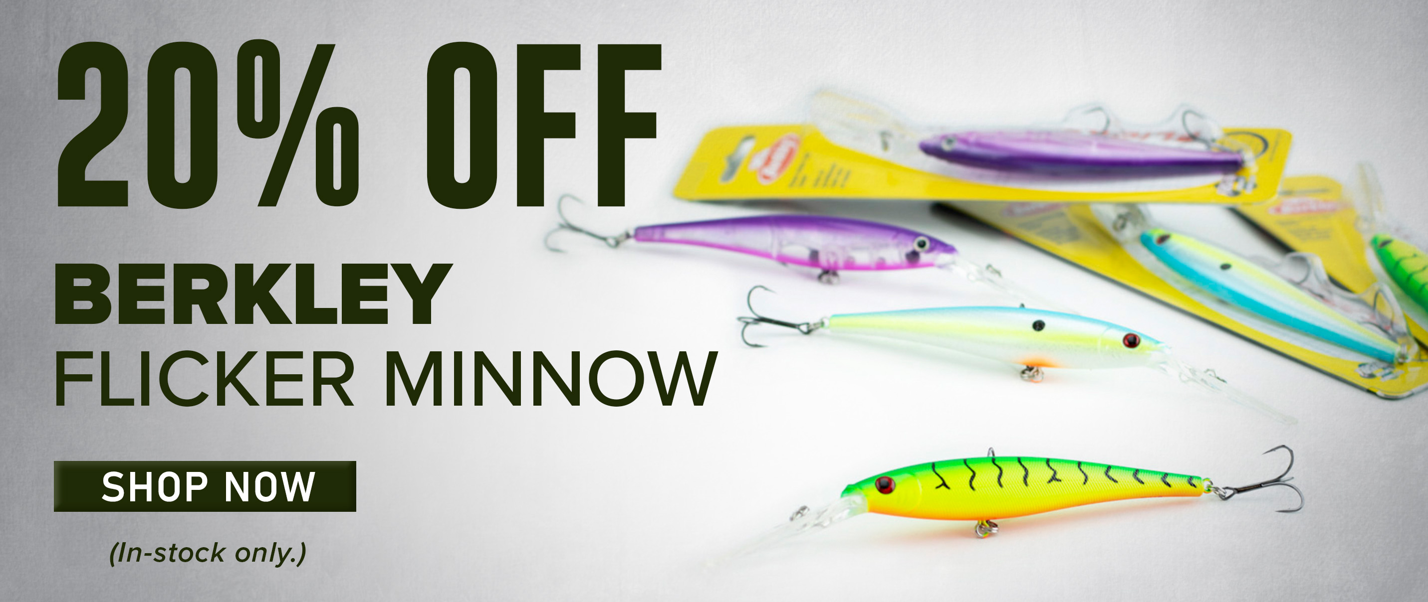 20% Off Berkley Flicker Minnow Shop Now (In-stock only.)