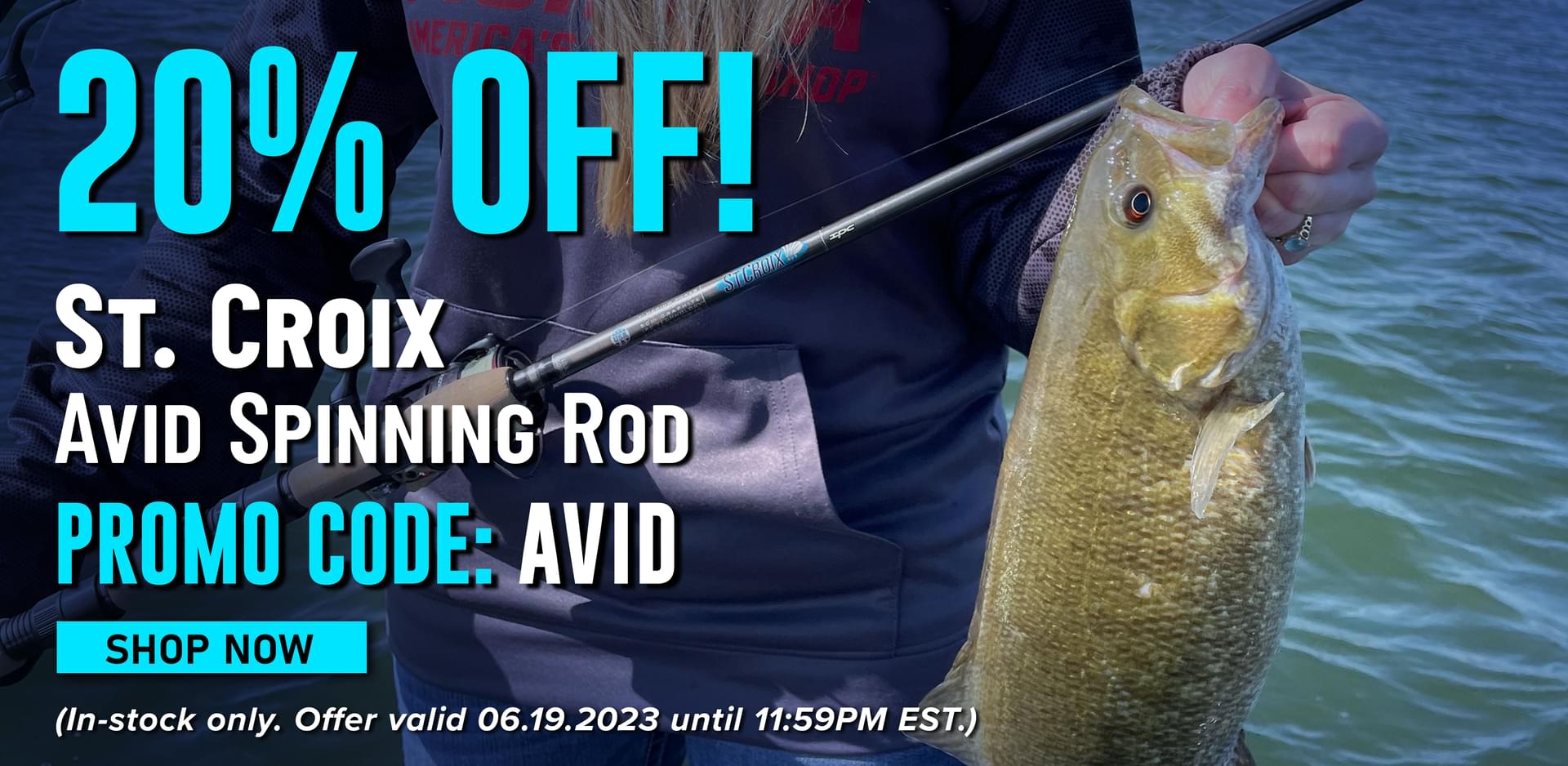 Take 20% Off The St. Croix Avid Spinning Rod, Today Only! - Fish USA