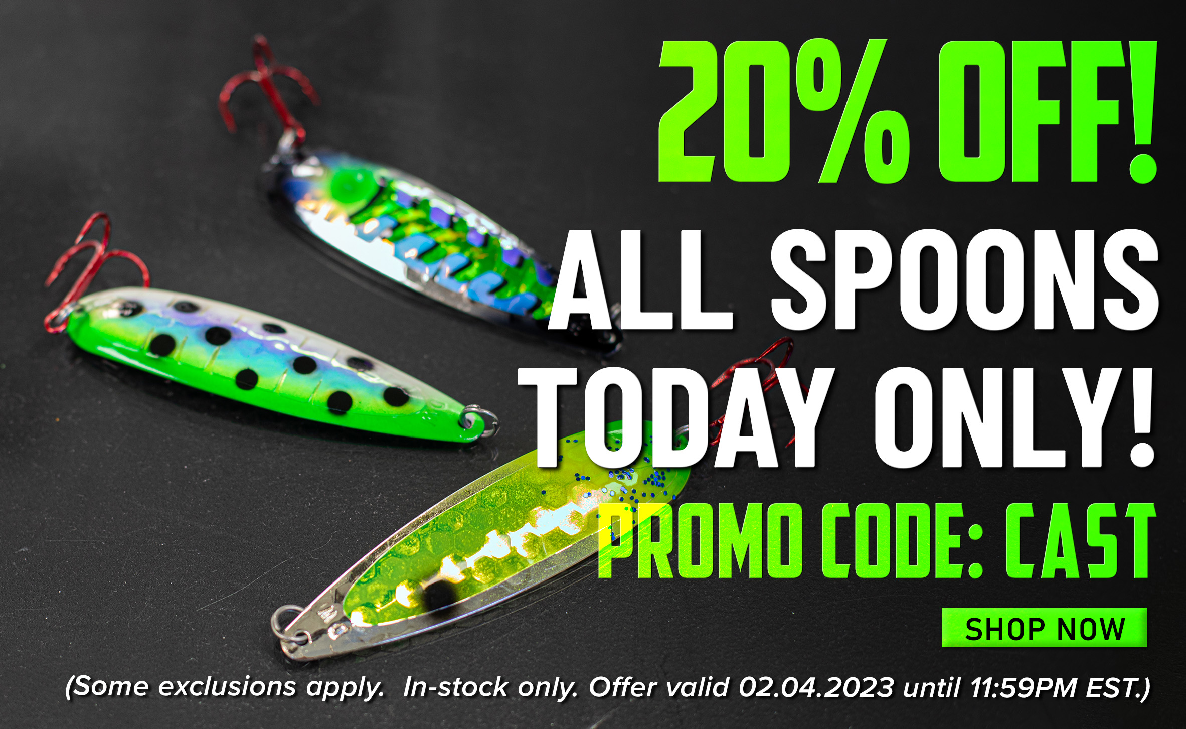 20% Off All Spoons Today Only! Promo Code:CAST Shop Now (Some exclusions apply. In-stock only. Offer valid 02.04.2023 until 11:59PM EST.)