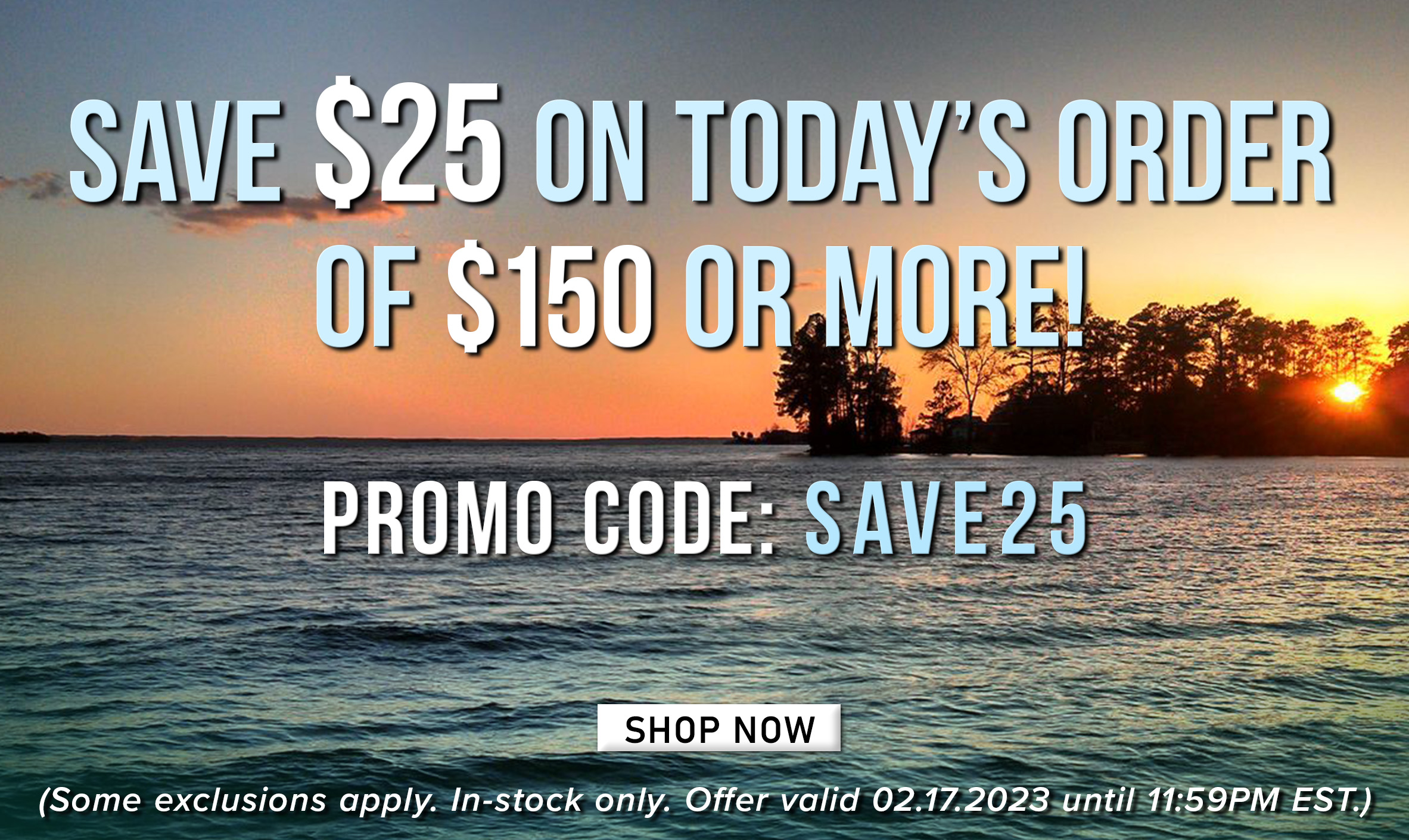 Save $25 On Today's Order of $150 Or More! Promo Code: SAVE25 Shop Now (Some exclusions apply. In-stock only. Offer valid 01.22.2023 until 11:59PM EST.)