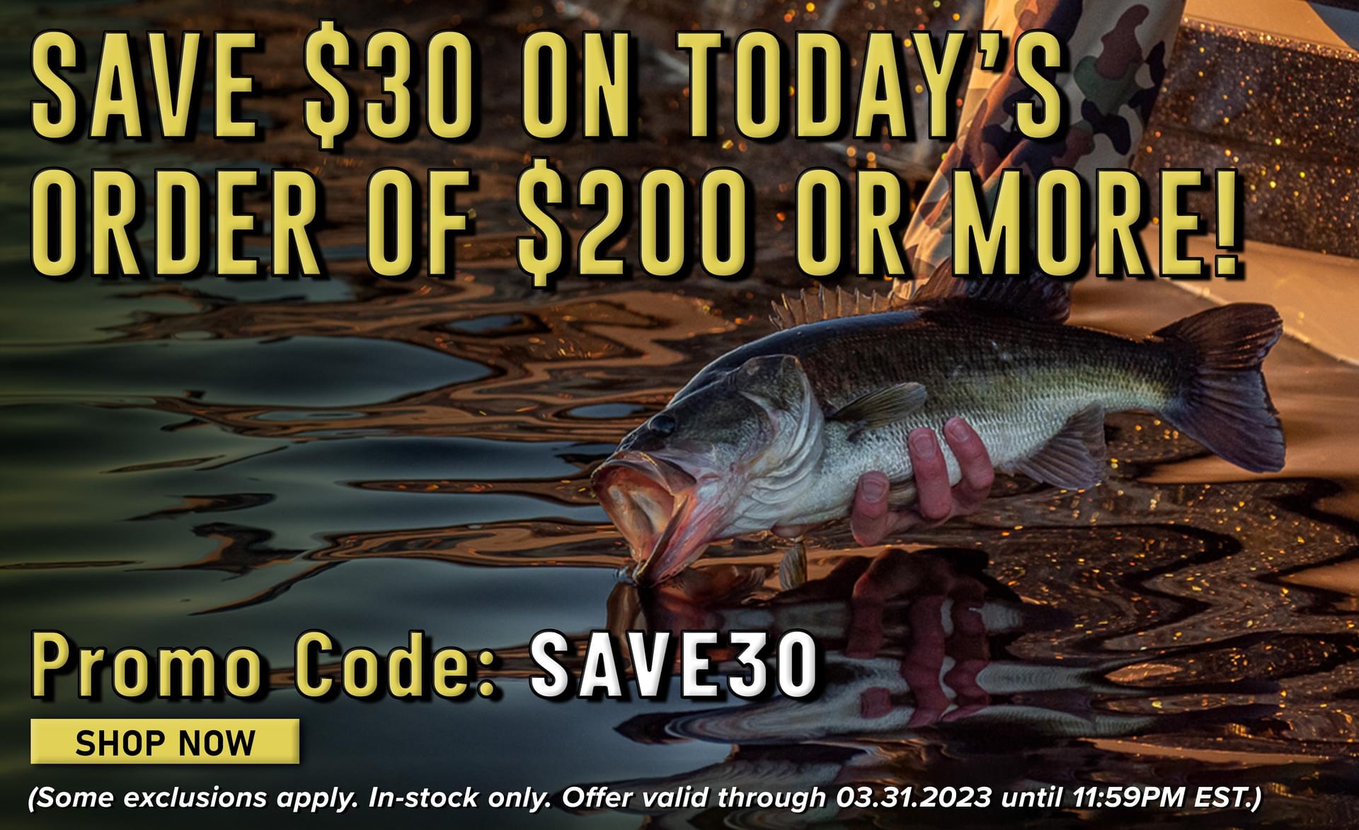 Save $30 on Today's Order of $200 or More! Promo Code: SAVE30 Shop Now (Some exclusions apply. In-stock only. Offer valid 03.31.2023 until 11:59PM EST.)