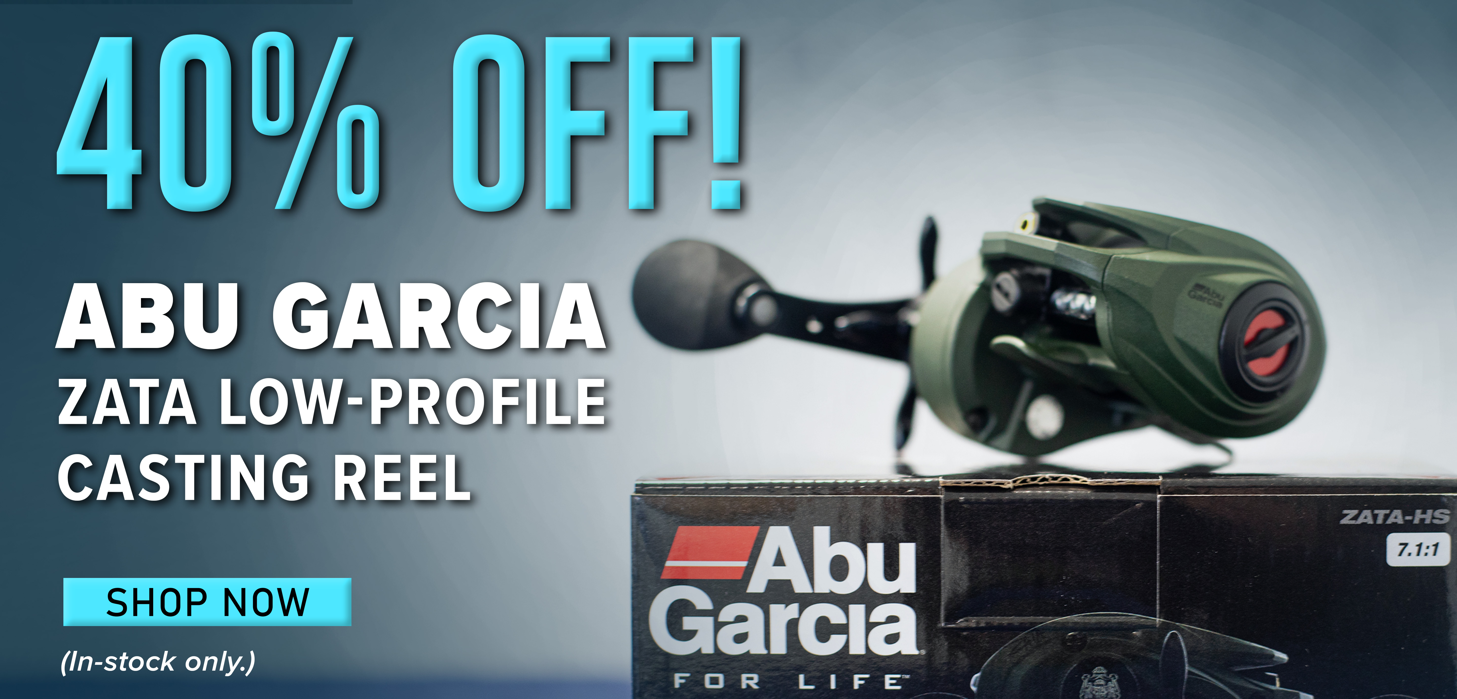 40% Off! ABU GARCIA ZATA LOW-PROFILE CASTING REEL Shop Now (In-stock only.)